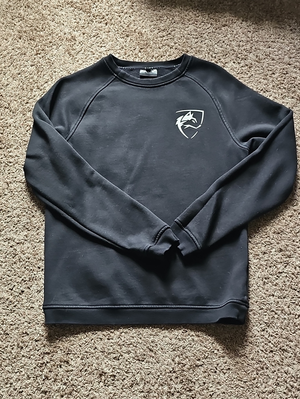 Alphalete Black Crewneck Sweatshirt with Chest Logo